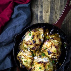 Roasted Miso Chicken Thighs (Buttery, Crispy & Easy Oven Recipe)