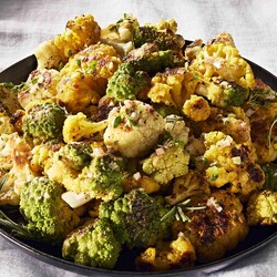 Roasted cauliflower in dijon vinaigrette sauce