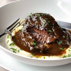 Slow Cooked Beef Cheeks in Red Wine Sauce
