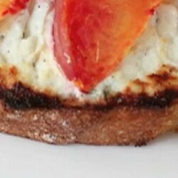 Peach and Goat Cheese Tartine