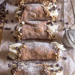 Italian Homemade Baked Cannoli