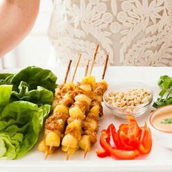 3-Ingredient Chicken Pineapple Skewers