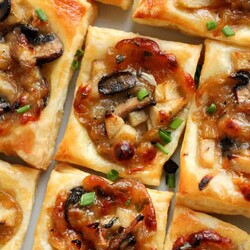 Caramelized Onion, Mushroom, Apple and Gruyere Bites