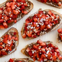 Chocolate Strawberry Bruschetta - Just a Taste