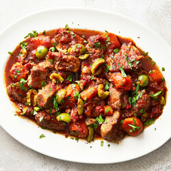 Instant Pot Pork Stew With Red Wine and Olives Recipe