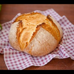 греческий деревенский хлеб без замеса и долгой расстойки