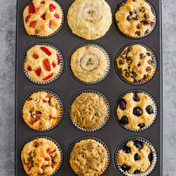 Easy Pancake Muffins with Six Flavors