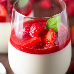 Panna Cotta with Berry Sauce (VIDEO) - NatashasKitchen.com