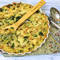 Гратен из лука-порея