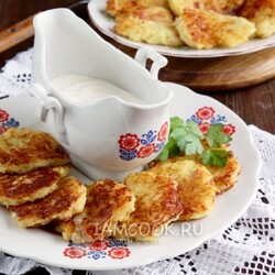 Драники с ветчиной и сыром — рецепт с фото