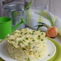 Картофельный салат с зеленой редькой