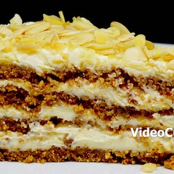 Торт Пломбир без выпечки – Без духовки и миксера - Простой Рецепт