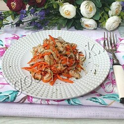 Салат из фасоли и корейской моркови, рецепт приготовления