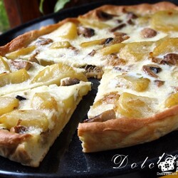 Открытый пирог с картофелем и грибами - пошаговый рецепт с фото на Готовим дома