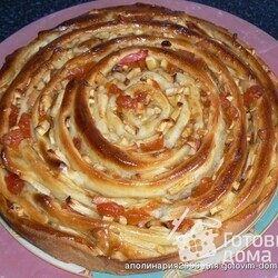 Пирог "улитка" с яблоками и курагой - пошаговый рецепт с фото на Готовим дома