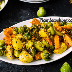 Запечені овочі з кунжутом