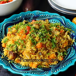 Печений овочевий плов