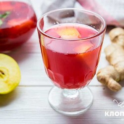 Вишнево-яблучний морс з імбиром - рецепт Євгена Клопотенка