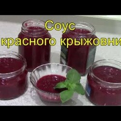 Очень вкусный соус из красного крыжовника к мясу и рыбе