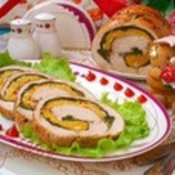 Рулет из индейки со шпинатом