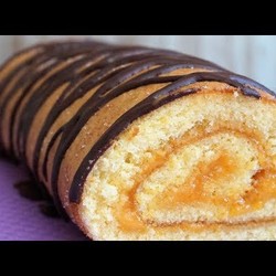 Классический БИСКВИТНЫЙ РУЛЕТ с джемом, получается всегда!