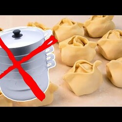 Как приготовить тесто и МАНТЫ без мантоварки. Цыганка готовит.