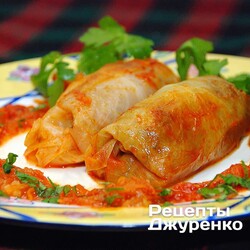 Голубцы с рисом и фаршем в капустных листьях пошаговый рецепт Сергея Джуренко