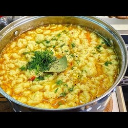 Старинный ЦЫГАНСКИЙ рецепт. ЗАТИРКА, цыганка готовит.