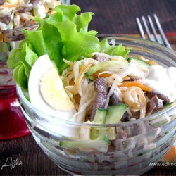 Салат "Андижан", пошаговый рецепт на 1507 ккал, фото, ингредиенты - Стелла