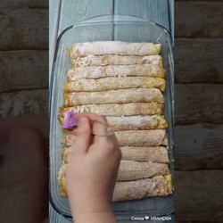 Яичные блины с фаршем бризоль