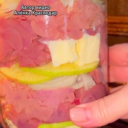 Печень с яблоками в банке Дети всегда просят добавки