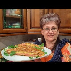 Завтрак для ленивых - всё сложила в сковороду и на плиту. ИЗ ЛАВАША!