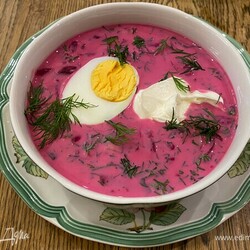 Как приготовить Холодник из свеклы и картофель с беконом