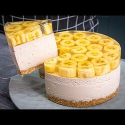 Просят готовить НА ПРОДАЖУ! Съев кусочек, НЕВОЗМОЖНО остановиться! БАНАНОВЫЙ ТОРТ без выпечки!