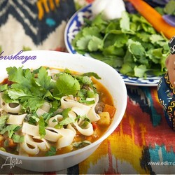 Узбекский лагман жареный , пошаговый рецепт на 4882 ккал, фото, ингредиенты - Buvdevskaya