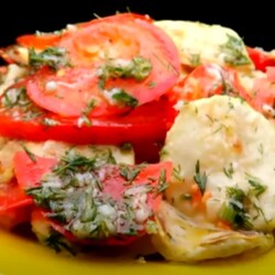 Закуска из кабачков и помидоров