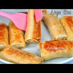 Домашние БЛИНЧИКИ на кипятке С МЯСОМ Тонкие блины с сочной начинкой Люда Изи Кук мясные блины рецепт