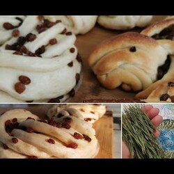 Витушки с изюмом. Дрожжевые. На пару и в духовке