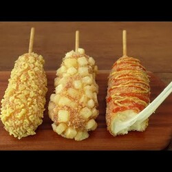 Рецепт Cheese Corn Dog :: знаменитая корейская уличная еда