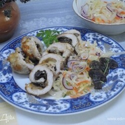 Как приготовить Рулеты из индейки с грибами