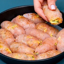 Рецепт этих куриных рулетов ищут все! Просто и вкусно