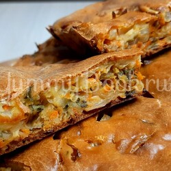 Заливной капустный пирог - простой и вкусный рецепт с пошаговыми фото