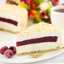 Муссовый торт «Кокос-малина» - пошаговый рецепт