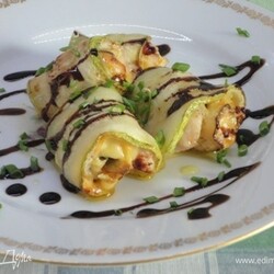 Как приготовить Рулетики из кабачков с индейкой