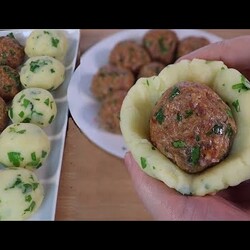 Hiç Böyle Patatesli Köfte Yedinizmi? Bugünden sonra hep böyle pişirmek isteyeceksiniz PATATES Lezzet