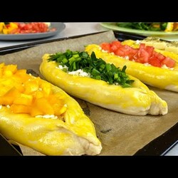 Вместо ПИРОЖКОВ и ПИЦЦЫ.Вся СЕМЬЯ ПОДСЕЛА на эти вкусняшки! Лодочки с начинкой