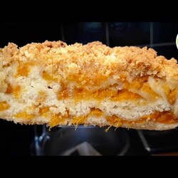 Пирог с АБРИКОСАМИ на сухом тесте. Без возни с тестом.