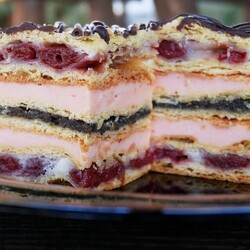 Обалденный Торт - Пляцок "САКУРА" с Необычным кремом! Красиво! Оригинально! Вкусно!