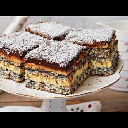 Pyszne ciasto MACZEK z kokosem i polewą czekoladową – Przepis – Mała Cukierenka