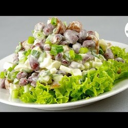 Салат МИНУТКА  Простой и Вкусный Праздничный Салат с консервированной фасолью